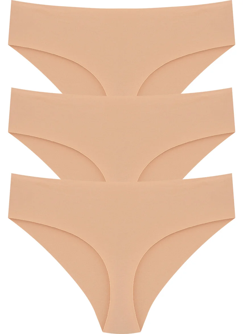 Papatya Daisy 100% Cotton Laser Cut High Waist Briefs 3-Pack