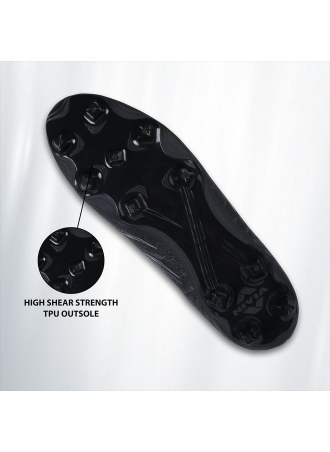 Nivia - Nivia Carbonite 6.0 pro- 2024 Football Studs for Men,Black(UK09) - Image 1