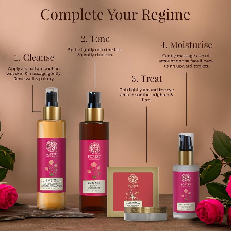 Forest Essentials Pure Rosewater Toner Facial Tonic Mist Hydrating Daily Toner For Glowing Skin Hydrates Plumps Minimises Open Pores Pack Of 2 - Image 4
