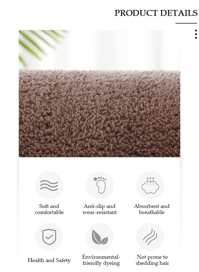DUNISO سجادة حمام سجادة ناعمة للغاية وذات قدرة على الامتصاص، سجاد حمام مضاد للانزلاق سريع الجفاف، سجادة حوض استحمام أرضية للحمام، مقاس 40 × 60 سم - Image 3