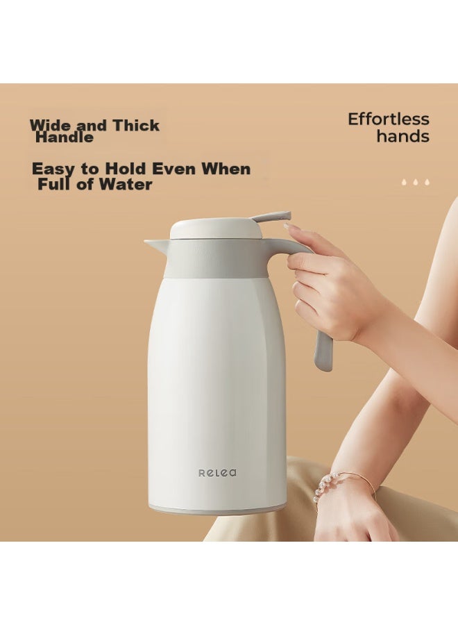 RELEA Rebo Insulated Thermos 2.2l Large Capacity 316l Stainless Steel Household Thermos Push-type Hot Water Kettle - Image 5