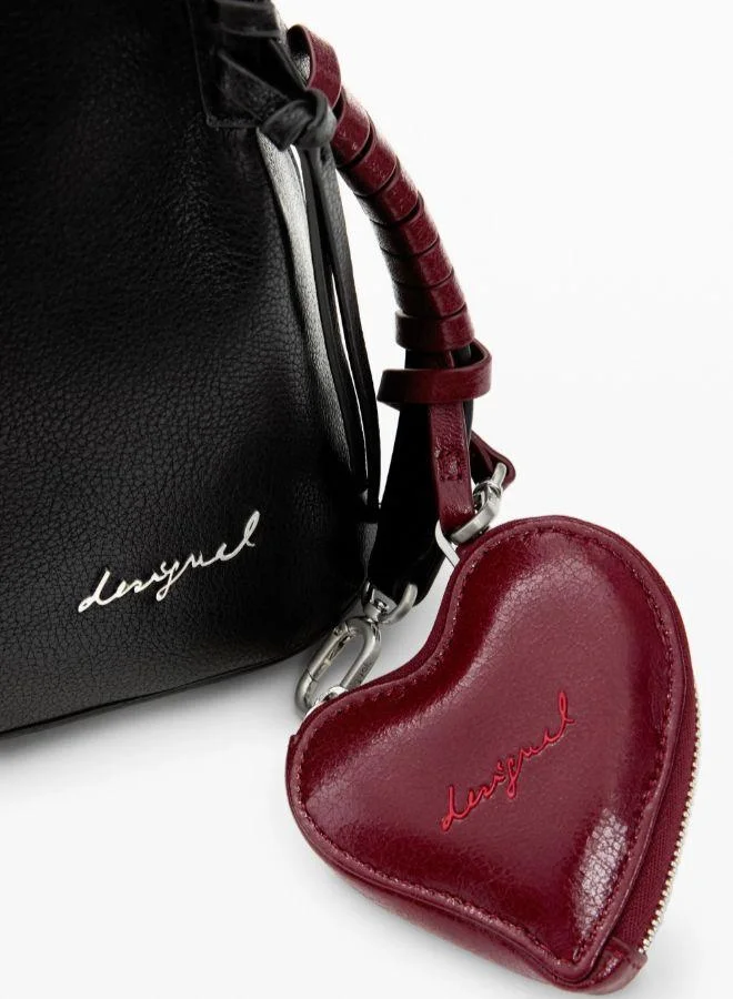 DESIGUAL Black Medium backpack charm heart for Women | Best Price UAE