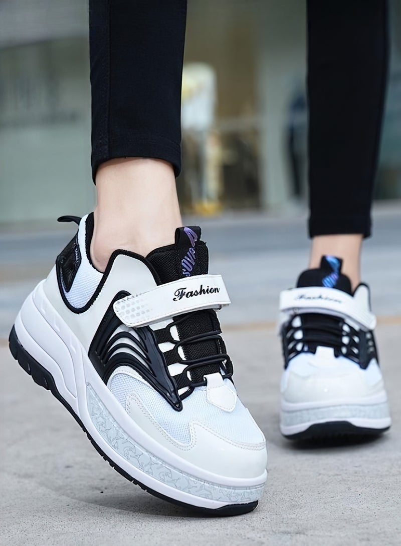 Goldfish LED Flash Light Fashion Shiny Sneaker Skate Shoes With Wheels And Lightning Sole - Image 4