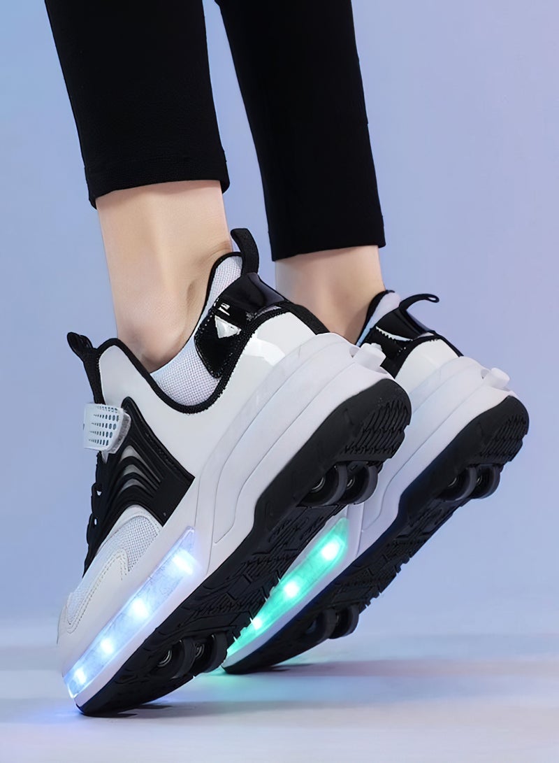 Goldfish LED Flash Light Fashion Shiny Sneaker Skate Shoes With Wheels And Lightning Sole - Image 5