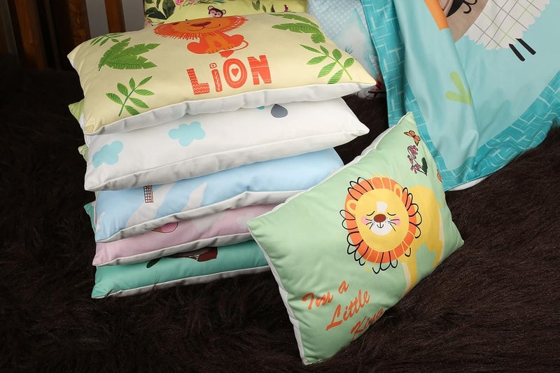 Casa Copenhagen Baby Pillow with Super Soft Imported Fabric|3 to 12 Years Old Kids Pillows|Animal & Cartoon Prints|Infant Pillow for Sleep,Neck Support-12 X 18 Inch, Snow Bear - Microfibre, Dark Blue - Image 5