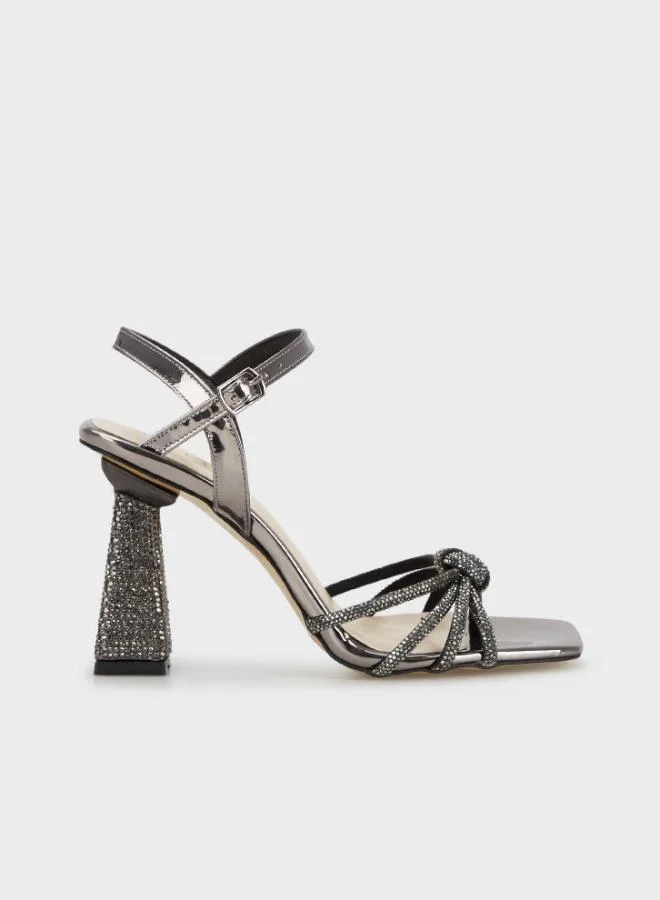 ليلا حذاء سهرة ليلى بكعب مرصع للنساء