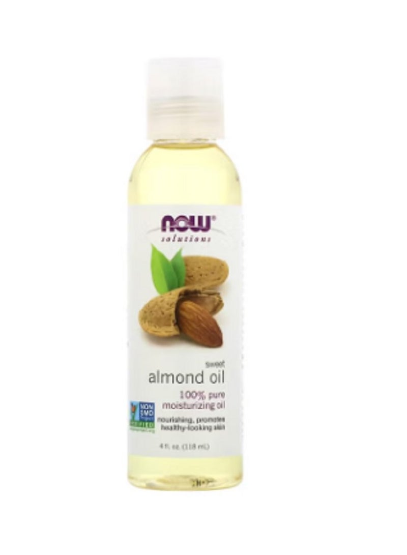 now Pure Sweet Almond Moisturizing Oil Clear 118ml - Image 1