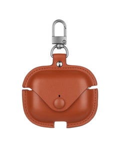 DIGI CORE Airpods Pro 2 Leather Case Cover For Apple Airpods Pro 2 Protective Case With Hook For Airpods Pro 2 2nd Generation Brown  - Image 1