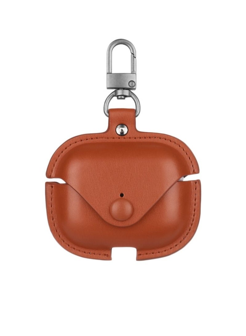 DIGI CORE Airpods Pro 2 Leather Case Cover For Apple Airpods Pro 2 Protective Case With Hook For Airpods Pro 2 2nd Generation Brown - Image 1