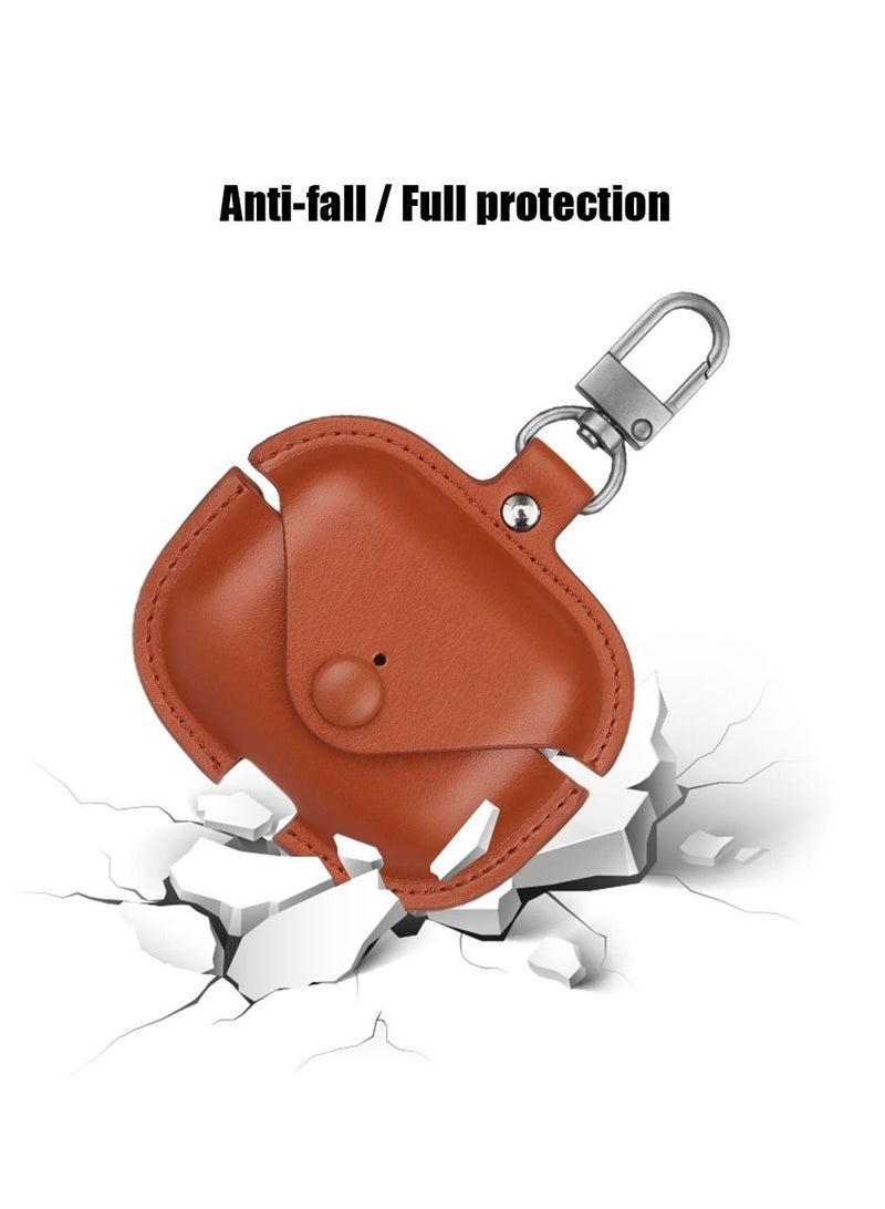 DIGI CORE Airpods Pro 2 Leather Case Cover For Apple Airpods Pro 2 Protective Case With Hook For Airpods Pro 2 2nd Generation Brown - Image 2