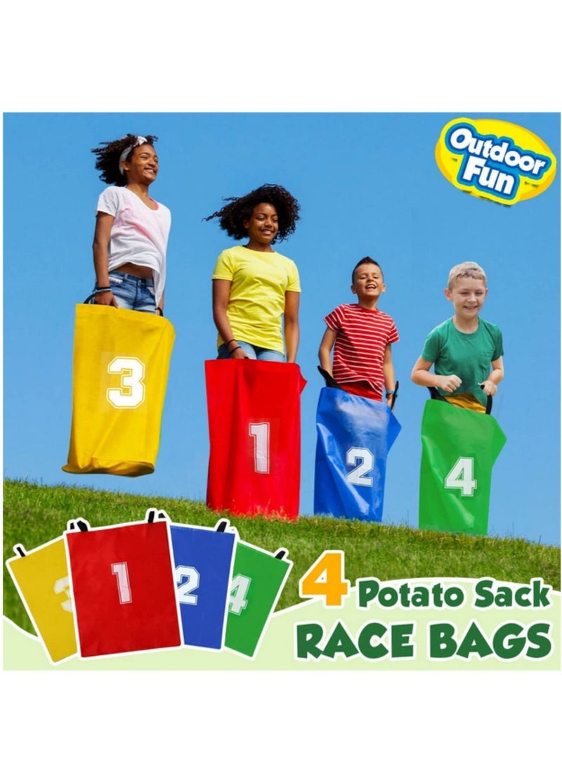 Outdoor Racing Jumping Bags for Kids Sturdy Multi-Colored Sack Race Set for Children’s Birthday Party Outdoor Game Sports Day Family Reunions (4 Pcs)  - Image 1