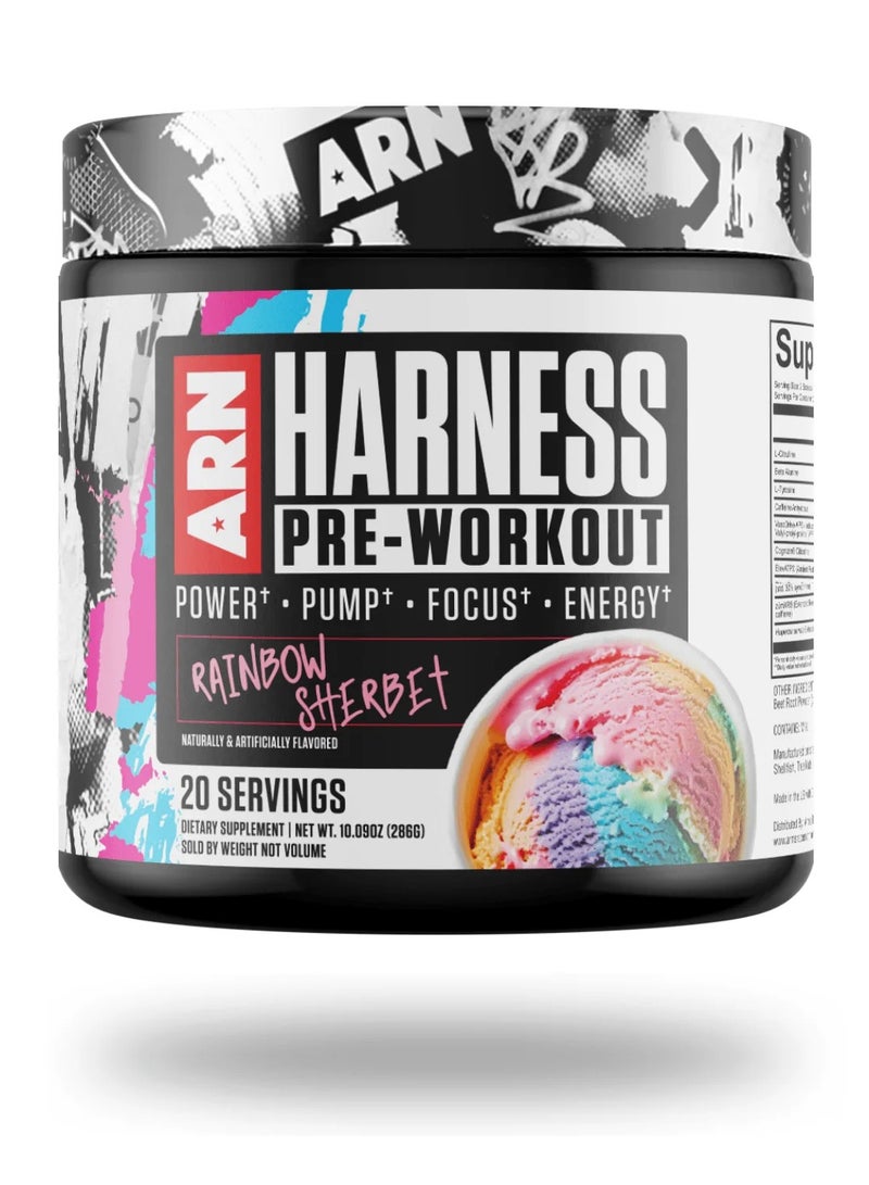 Harness Pre-Workout 20 Servings - Rainbow Sherbet 286g
