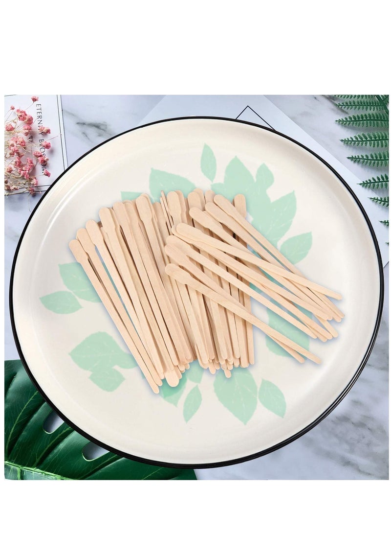 NIBEMINENT Wood Wax Sticks 300pcs Waxing 4 Styles Assorted For Body Legs Facial Eyebrow Applicator Squeegee Craft - Image 3