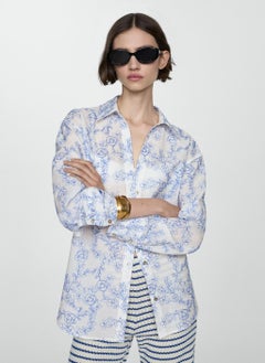 MANGO Shirt With Floral Embroidery  - Image 1