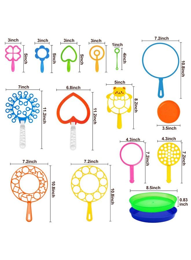 Roberly 28 Pcs Bubble Wands Set Big Bubble Wand Toys Set With Tray Bulk Funny Bubble Making Toys For Kids Summer Outdoor Activities Party Favors Giant Bubble Toys Gifts Birthday Games - Image 5