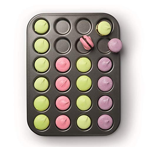 MasterClass KCMCHB82 Macaron Baking Tray/Whoopie Pie Tin with PFOA Non Stick, 24 Holes, Robust 1 mm Carbon Steel, 35 x 27 cm, Grey - Image 3