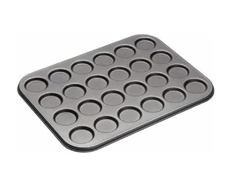 MasterClass KCMCHB82 Macaron Baking Tray/Whoopie Pie Tin with PFOA Non Stick, 24 Holes, Robust 1 mm Carbon Steel, 35 x 27 cm, Grey - Image 1