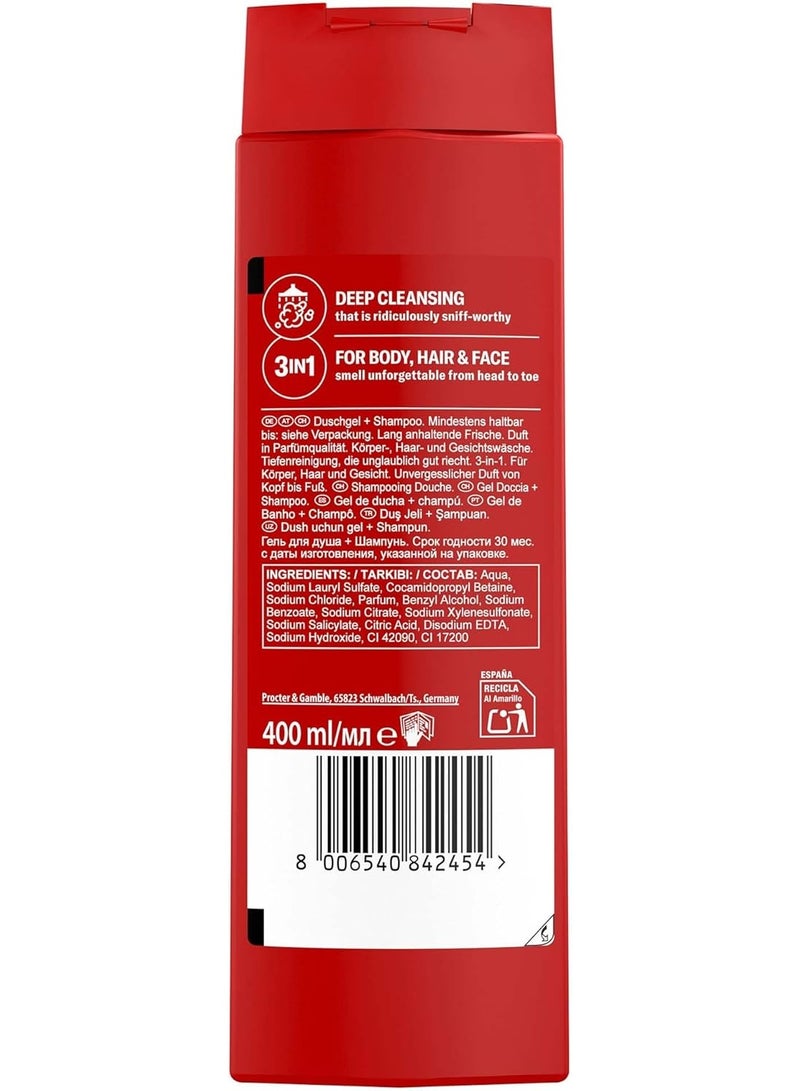 أولد سبايس جل استحمام وشامبو وغسول وجه 3 في 1 للرجال أولد سبايس - عطر فاخر يدوم طويلاً - 400 مل - Image 3