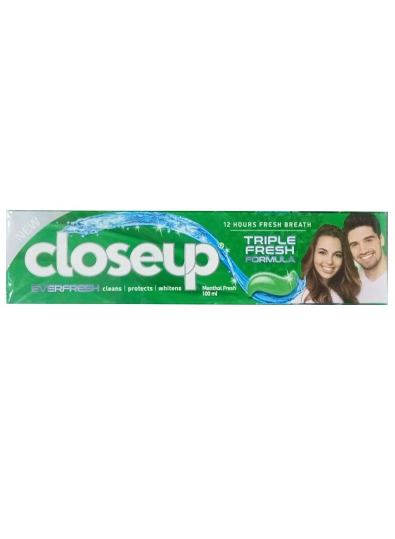 Close Up Triple Fresh Gel Toothpaste Menthol Fresh 100ml