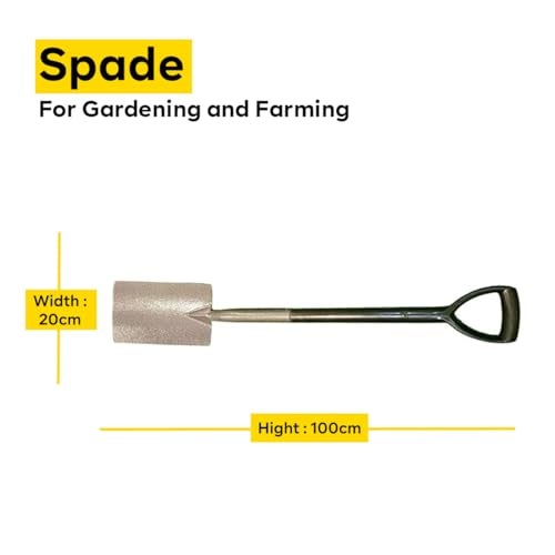 Yuvcon Shovel for Digging, Made of Metal for Heavy-Duty use, Lightweight, Easy to Carry Shovel for Gardening & Agriculture Digging Tool (Rectangle) - Image 2