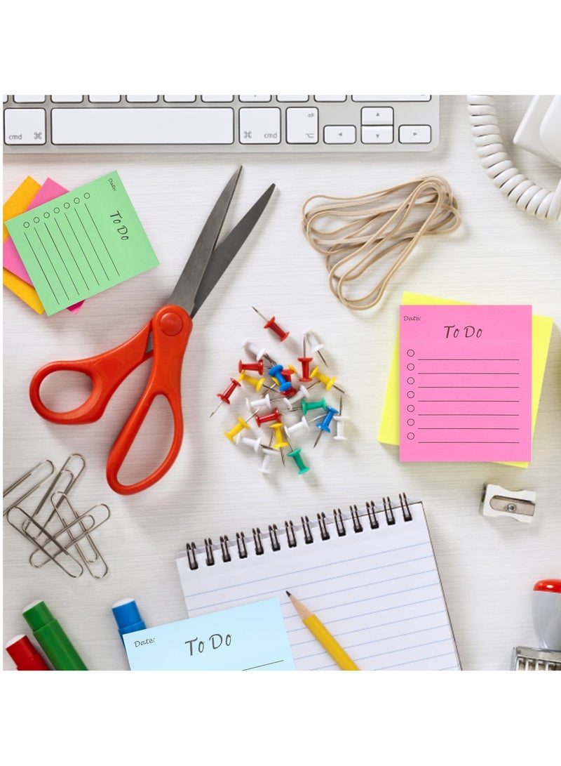 Zikra 450 Sheets 9 Pads to Do List Sticky Notes, 3.5x3 in Lined Sticky Notes Adhesive Cute to Do List Notepad for Planner Checklist Office Supplies, Daily Shopping Planner List, 9 Colors - Image 4