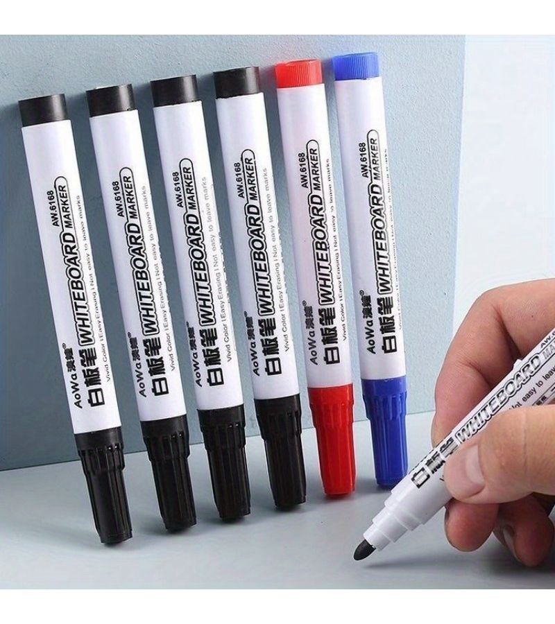 12 Pcs Black Erasable Whiteboard Marker Pens for Office School Teaching - Image 4