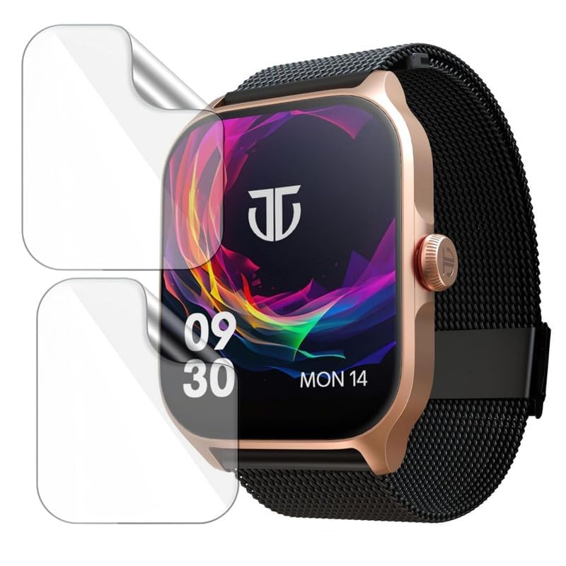 HELLOSCREEN 2-Pack | Screen Protector Guard for Titan Zeal | 1.85 inch | Smartwatch - Flexible & Ultrathin TPU Film, 9H Scratch Resistant, Bubble Free - Not Tempered Glass - Image 1