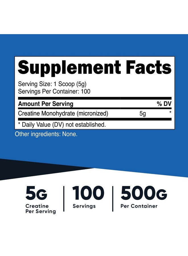 Nutricost مسحوق ميكرونيزد أحادي هيدرات الكرياتين 500 جرام 5000 مجم لكل جرعة (5 جرام) أحادي هيدرات الكرياتين الميكرونيزد 100 جرعة - Image 2