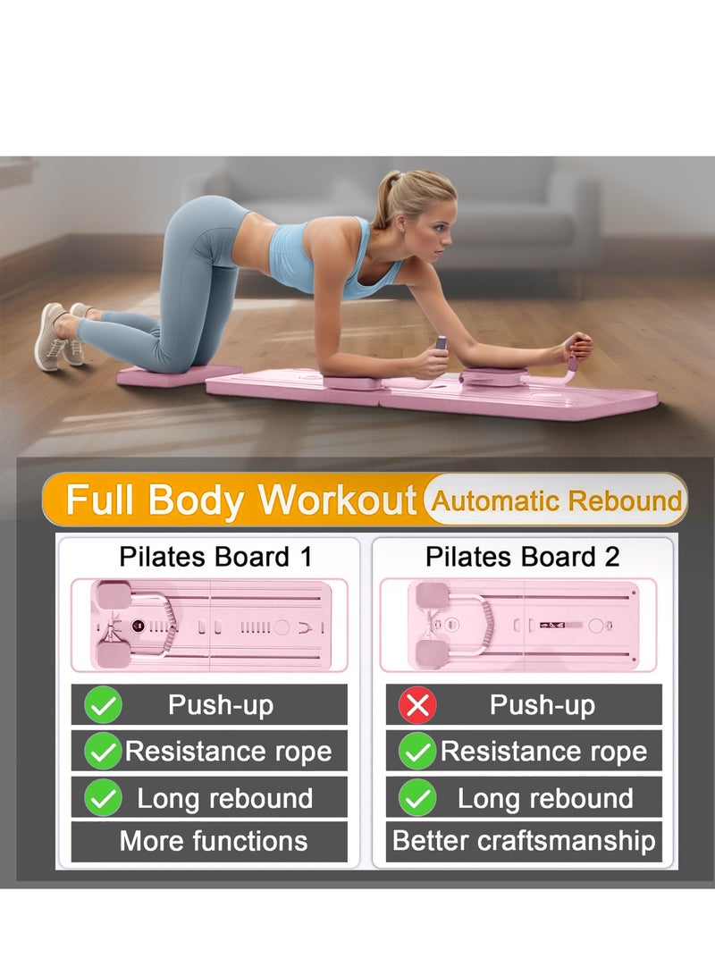 TMOHRA Pilates Board, بيلاتيس Pilates Reformer Set, 5 in1 Pilates Reformer Machine with Timer, Multi-Purpose Foldable Pilates Reformer Board for Home, Pilates Sliding Board for Home Women Men - Image 2