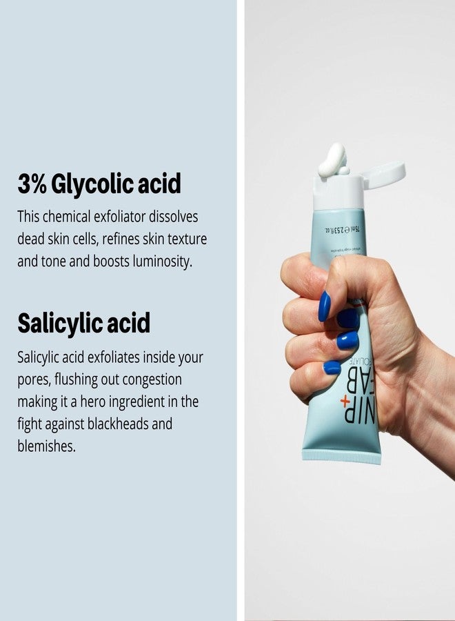 NIP+FAB نيب + فاب مقشر وجه بحمض الجليكوليك مع حمض الساليسيليك، منظف وجه مقشر AHA/BHA لتصفية المسام وتفتيح البشرة، 75 مل 2.5 أونصة سائلة - Image 5