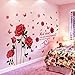 Esmee Rose Flowers Wall Decals Removable DIY Flower Art Decor Wall Stickers Murals for Living Room TV Background - Image 2