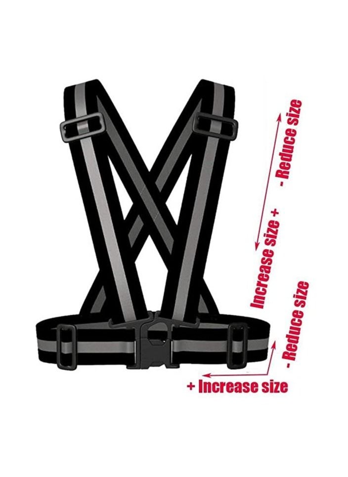 Rock Pow Reflective Vest (2Pack)Adjustable Lightweight Elastic Safety Vest Outdoor Gear  - Image 2