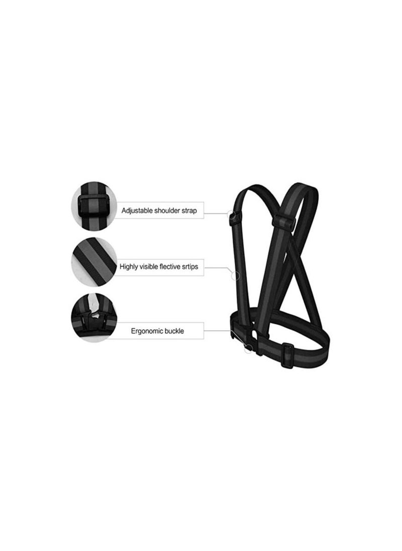 Rock Pow Reflective Vest (2Pack)Adjustable Lightweight Elastic Safety Vest Outdoor Gear  - Image 3