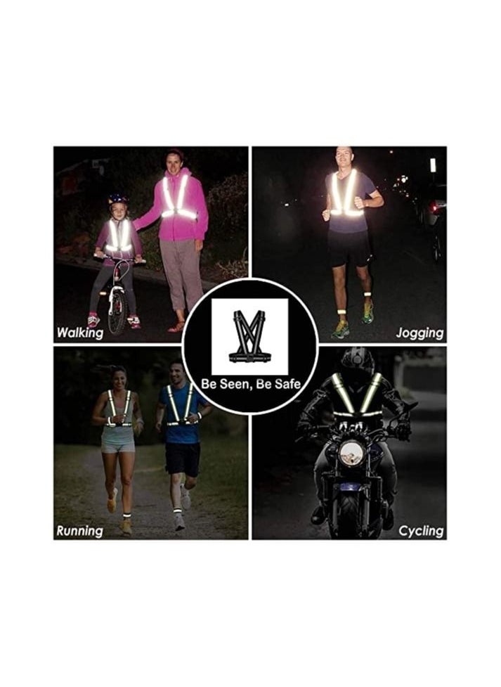Rock Pow Reflective Vest (2Pack)Adjustable Lightweight Elastic Safety Vest Outdoor Gear  - Image 4