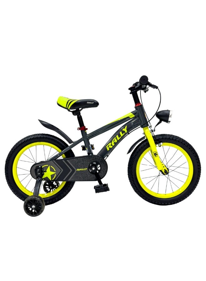 RALLY BICYCLE The Rally Falcon Kids Bicycle 16 Inch P145 | Training Wheels | LED Wheels | Chain Cover | Bell | Age 5–7 Years - Image 1
