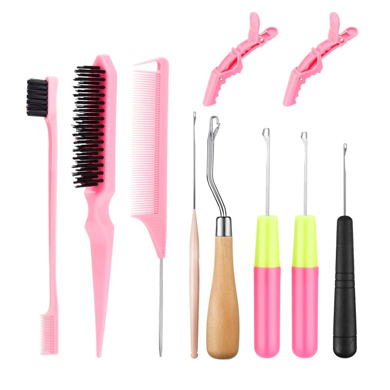SWEET VIEW Crochet Hooks for Hair Set with 5pcs Different Size Crochet Needle Latch Hook for Passion Twist Crochet Hair Extensions
