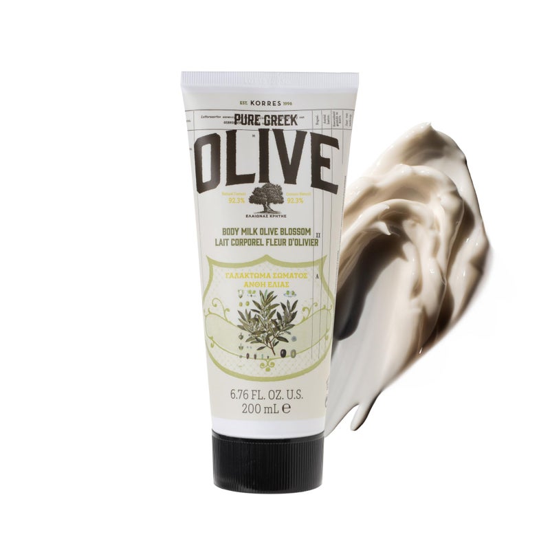 KORRES Olive Body Lotion for Dry Skin Moisturizer Cream with Vitamin E, Aloe and Pure Greek Olive Oil for Body Care, Hydrating & Nourishing for Smooth, Supple Skin, - Image 1
