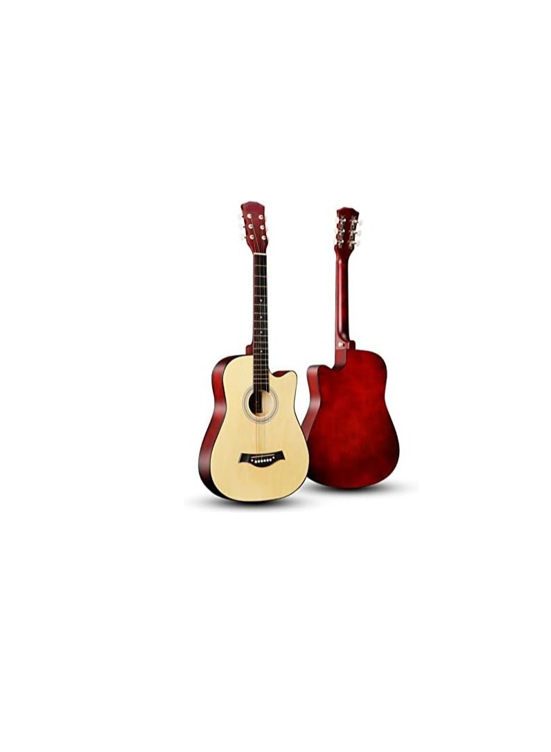 Megarya 38 INCH NATURAL CUTAWAY ACOUSTIC GUITAR - Image 1