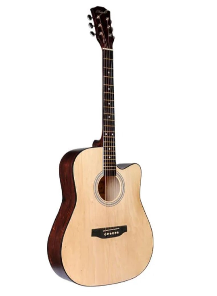 Megarya 38 INCH NATURAL CUTAWAY ACOUSTIC GUITAR - Image 2