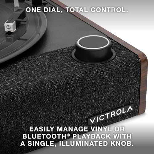Victrola Eastwood II Record Player with Speakers – Bluetooth 5.1 and Vinyl Stream Technology, Vintage Style 3-Speed Vinyl Player, Audio Technica AT-3600LA Cartridge (Oak) - Image 5