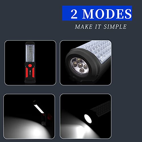 Wolfteeth 36+5 LED Torch Inspection Lamp Camping Light,Hands-Free Garage Workshop Flashlight for Auto,Emergencies with Adjusting Stand, Hanging Hook and Magnet Base - Image 3