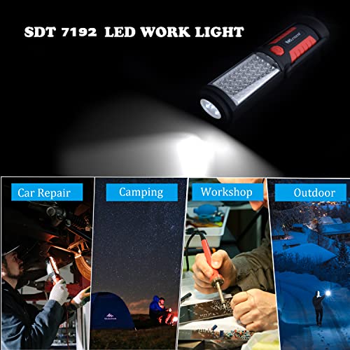Wolfteeth 36+5 LED Torch Inspection Lamp Camping Light,Hands-Free Garage Workshop Flashlight for Auto,Emergencies with Adjusting Stand, Hanging Hook and Magnet Base - Image 5