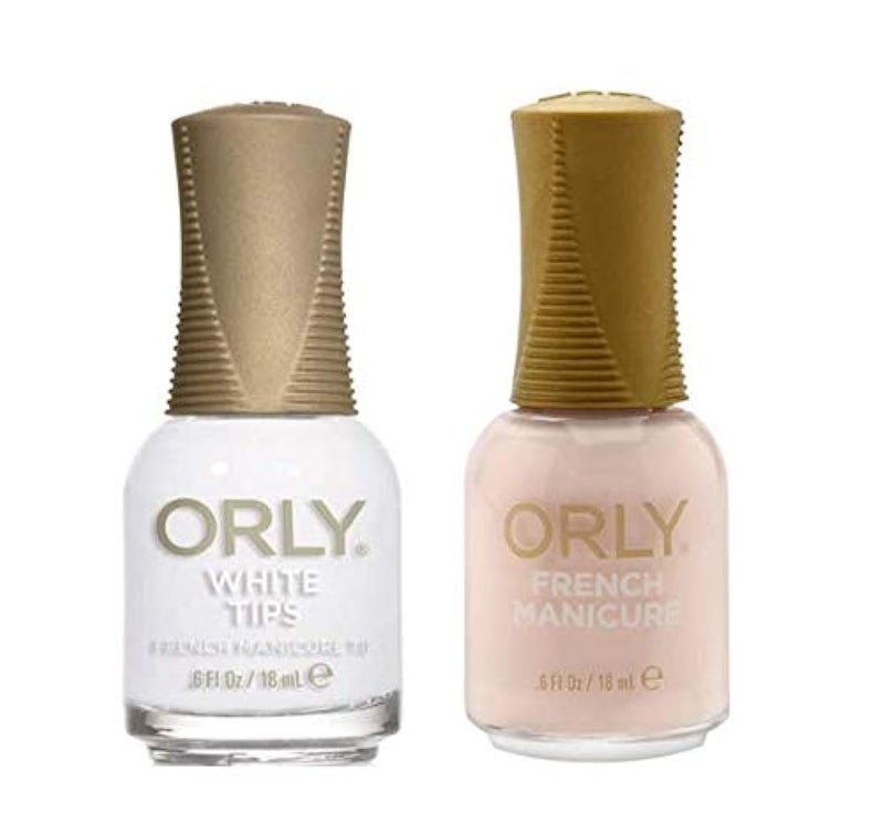 Orly French Manicure Duo Kit Nail Polish, Orly Nail Lacquer, White Tips and Pink Nude, 0.6 oz each