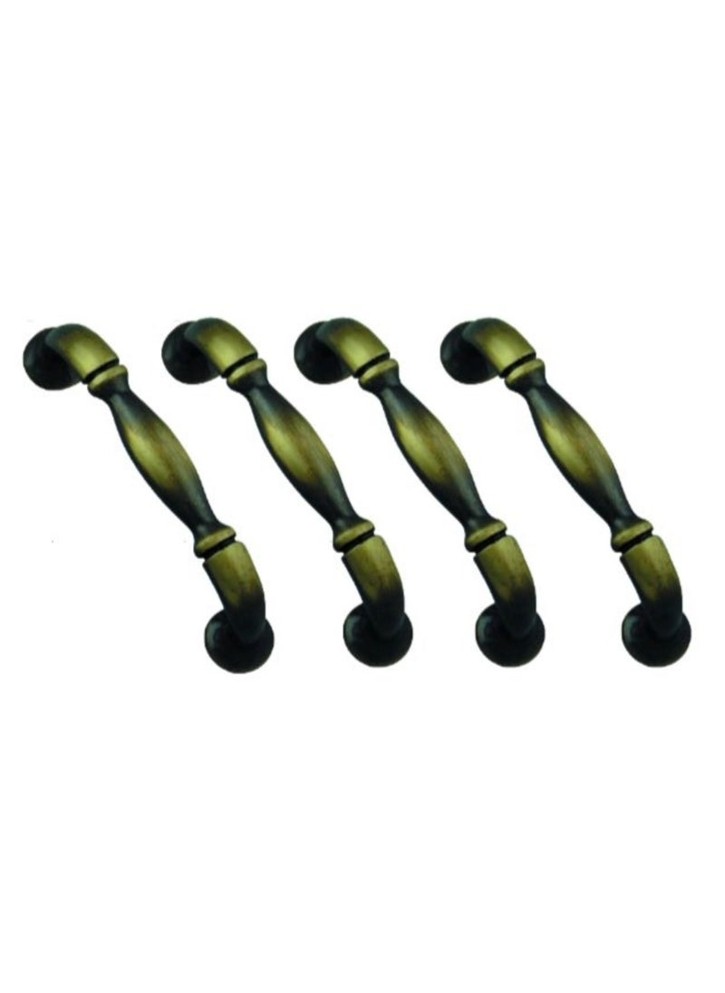 ROBUSTLINE Robustline Highly Quality Zinc Drawer Cupboard Cabinet Handle (Pack of 4) Antique Brass - 3" - 737 