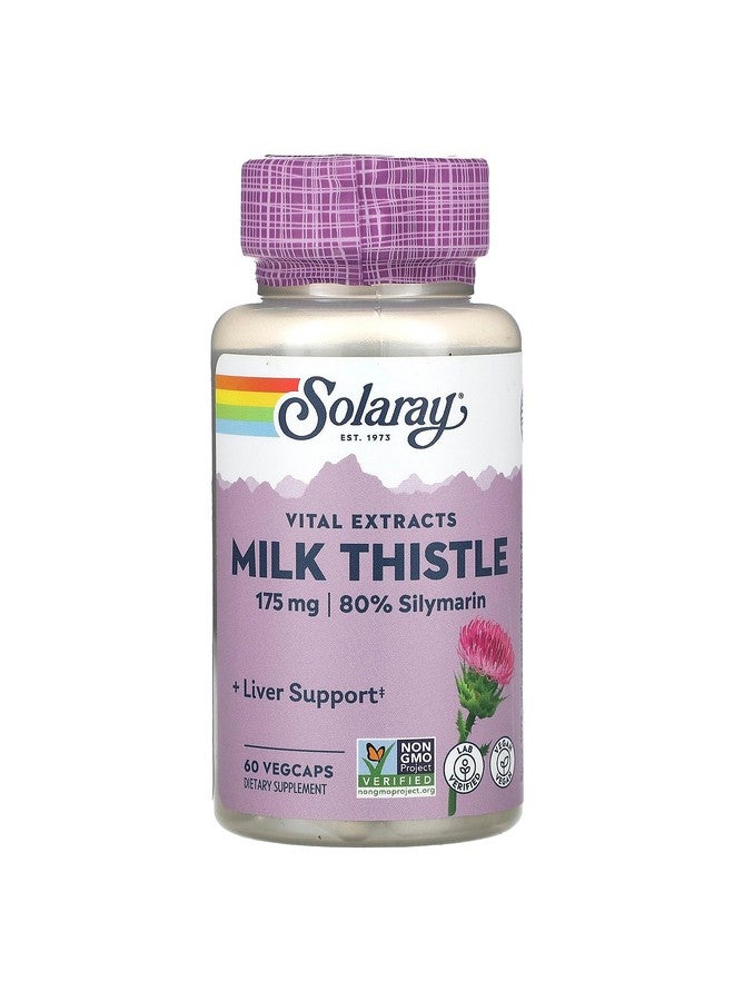 Solaray Milk Thistle Extract Supplement, 175mg, 60 Count - Image 1