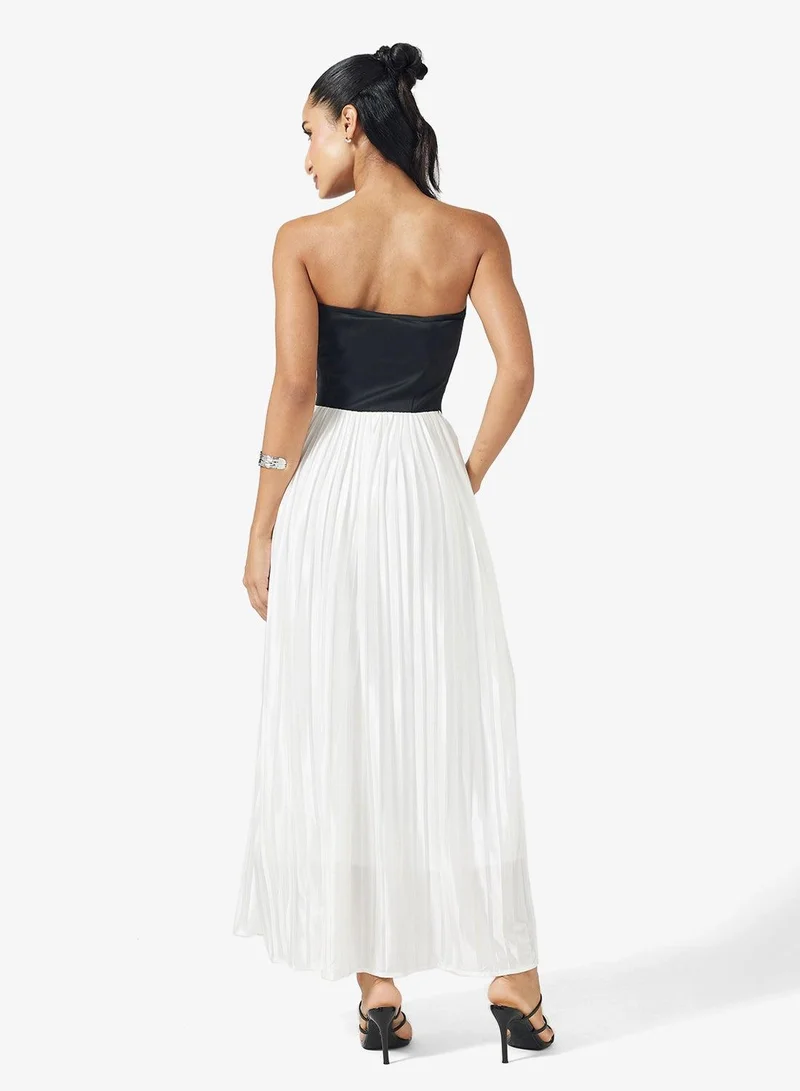 Ginger Bandeau Monochrome Dropwaist Dress