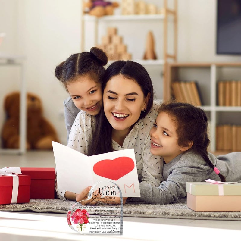 Yulejo هدية يوليجو على شكل قلب من الأكريليك للأم - Image 4