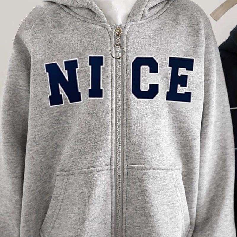 Children'S Fleece-Lined Thickened Zipper Cardigan Hoodie Jacket Children'S Printed Loose Casual Top - Image 5