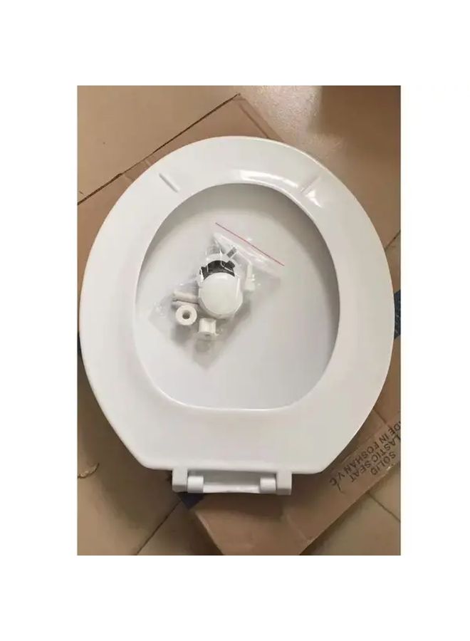 مقعد مرحاض أمريكي قياسي 17 بوصة مع 4 وسائد ناعمة دائرة 430 × 356 ملم سهل التنظيف باللون الأبيض - Image 5