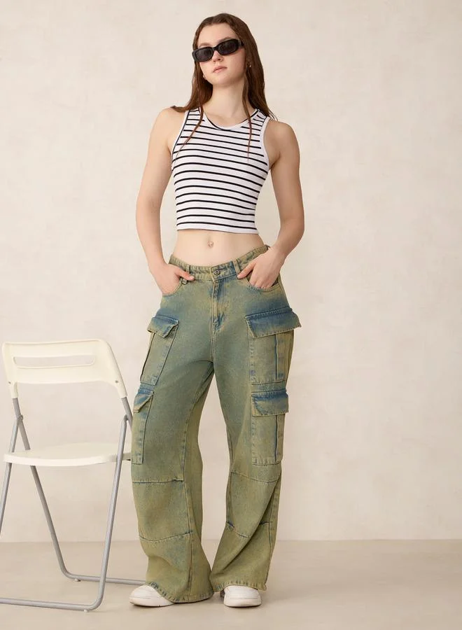 أوجيدر بلوزة تانك بتفاصيل مضلعة